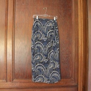 Harold’s Classic Blue Patterned Maxi Skirt